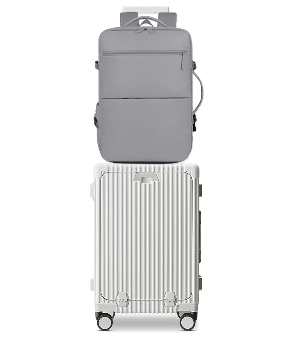 All-in-One Aluminum Spinner Carry-On Luggage
