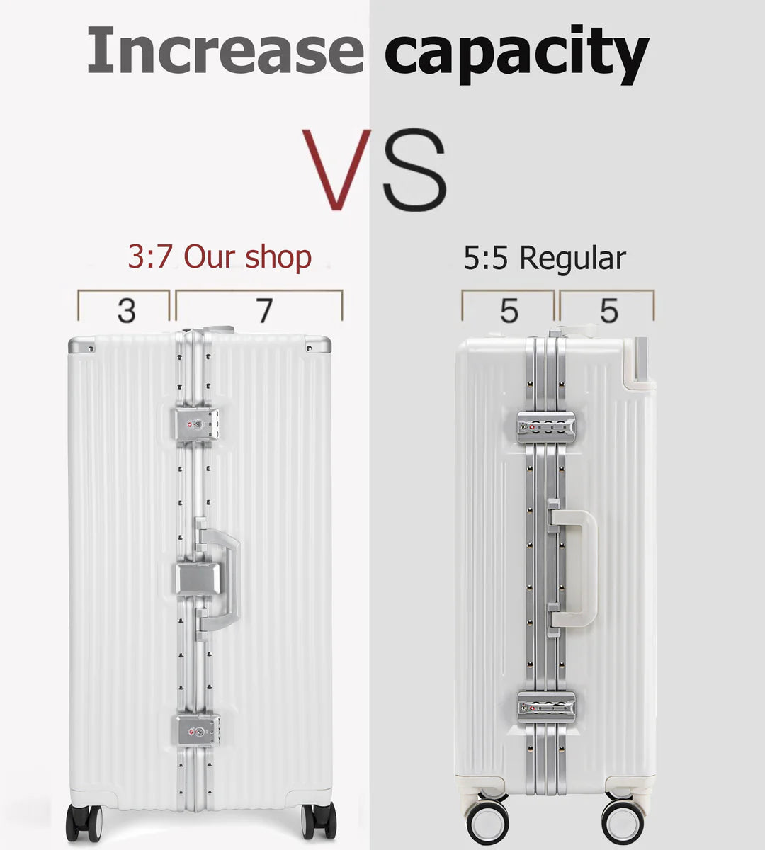 Super Large Aluminum Spinner Luggage Cup-Holder