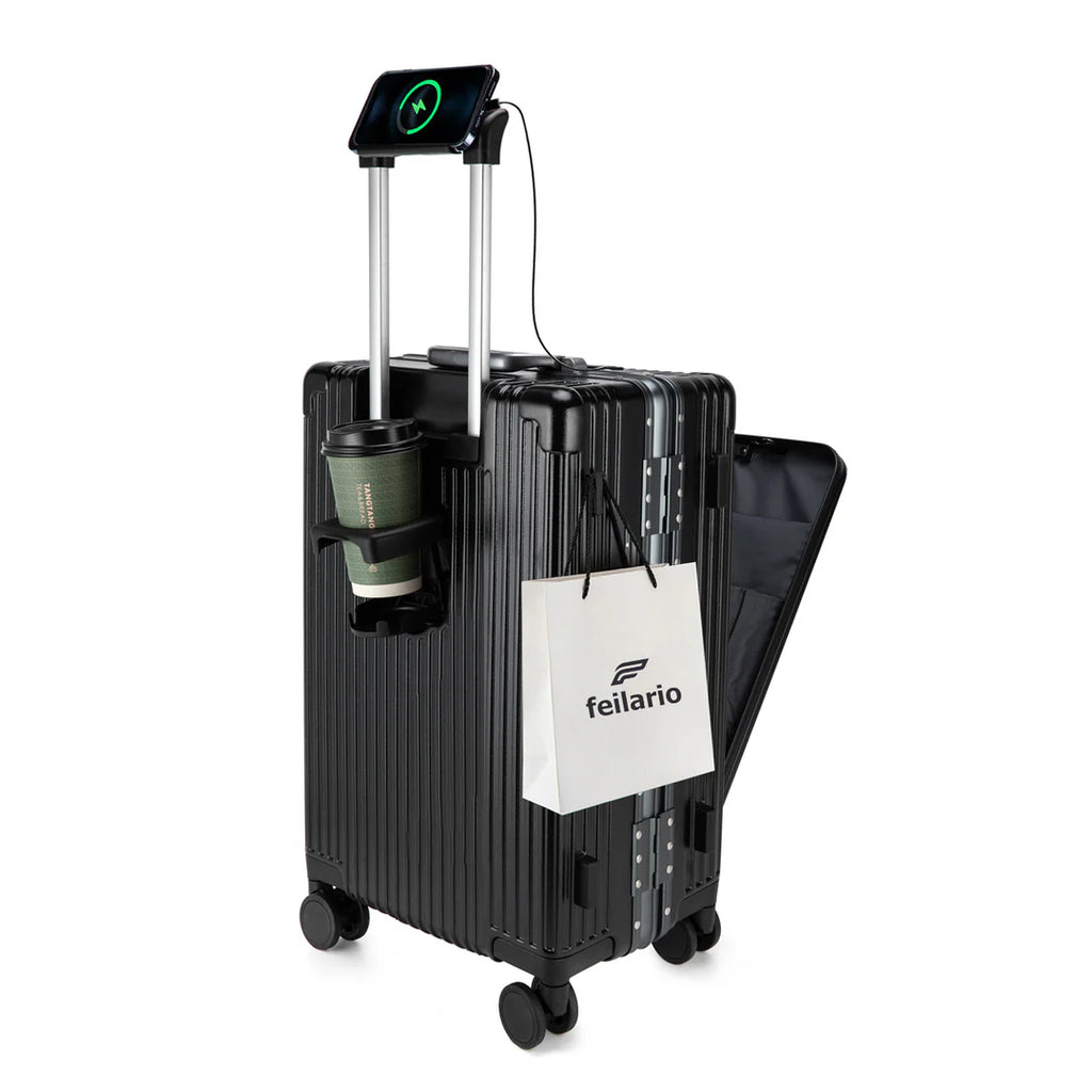 All-in-One Aluminum Spinner Carry-On Luggage