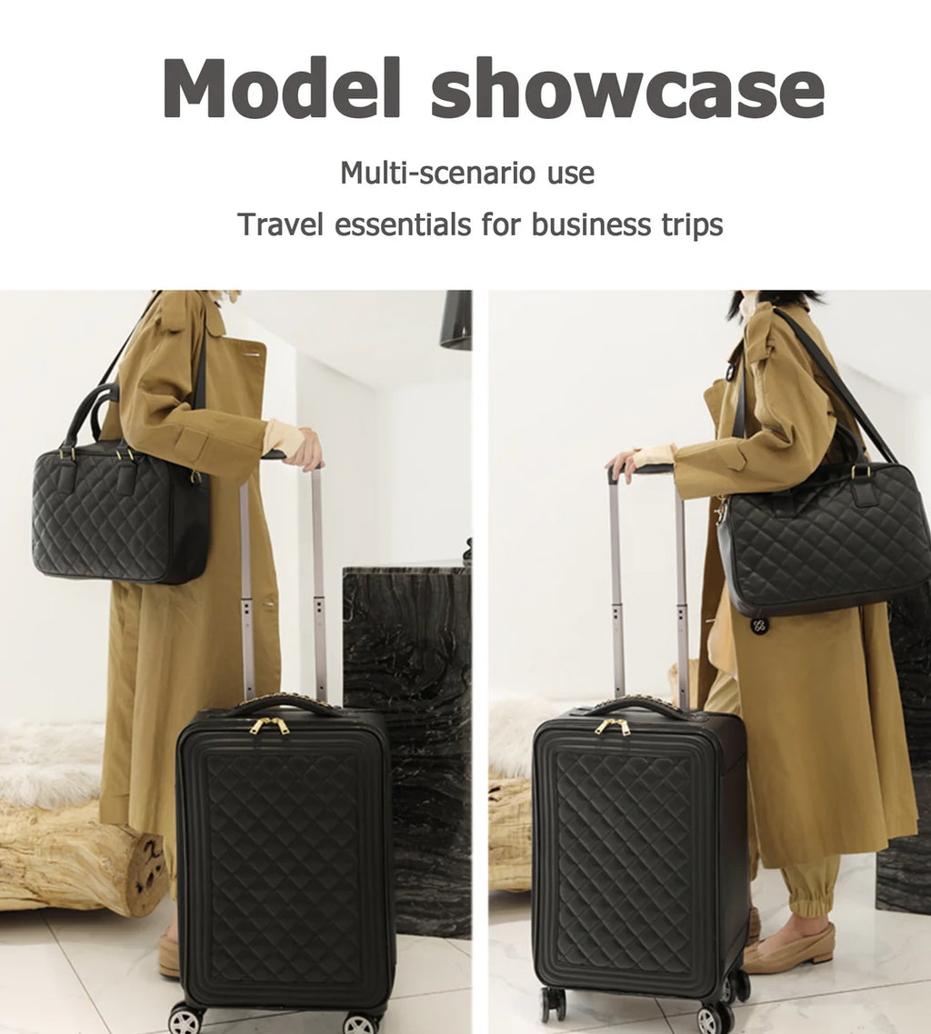 Embroidered Leather Underseat Duffel